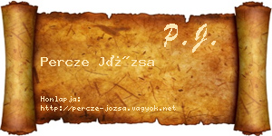 Percze Józsa névjegykártya